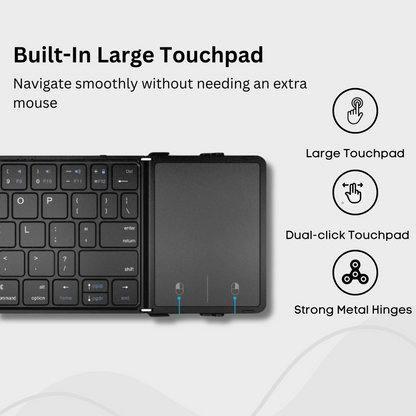 Compact Tri-Fold Bluetooth Keyboard